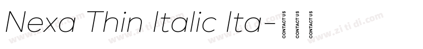 Nexa Thin Italic Ita字体转换 Nexa Thin Italic Ita字体转换